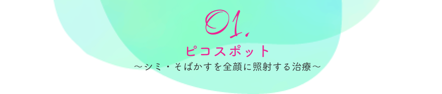 ピコスポット~シミ・そばかすを全顔に照射する治療~